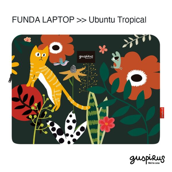 funda laptop UBUNTU tropical