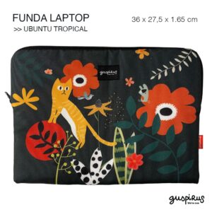 funda laptop UBUNTU tropical