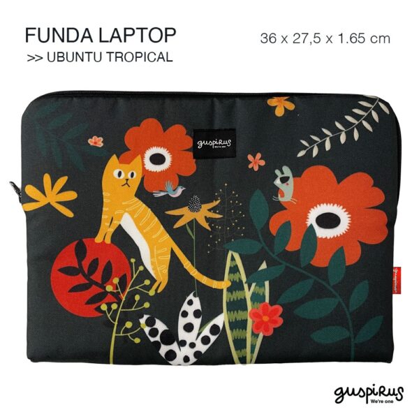 funda laptop UBUNTU tropical