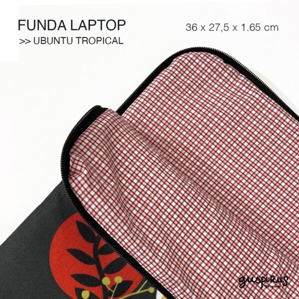 funda laptop UBUNTU tropical