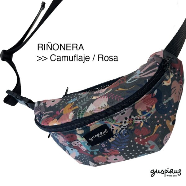riñonera camuflaje rosa