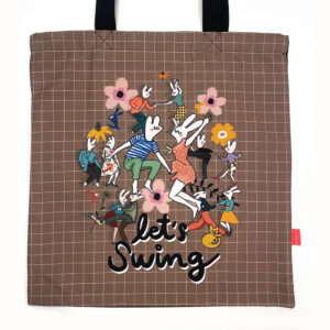 Tote bag Let's swing
