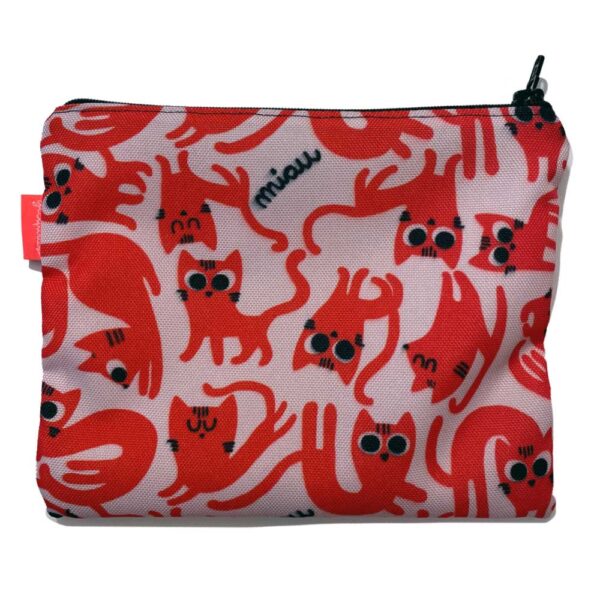 Bolsita/estuche Miau Red&Pink