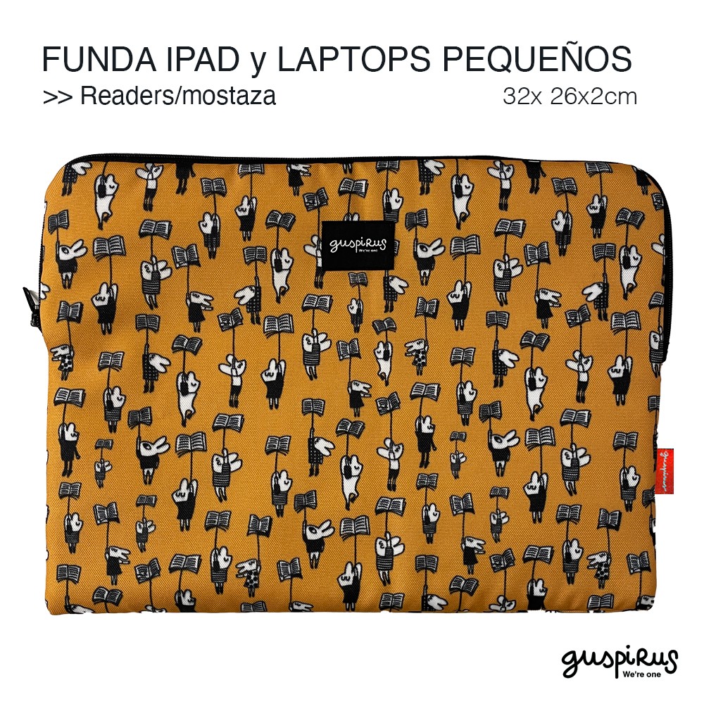 FUNDAS IPAD LECTORS MOSTAZA 1