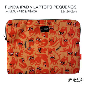 FUNDAS IPAD RED&PEACH
