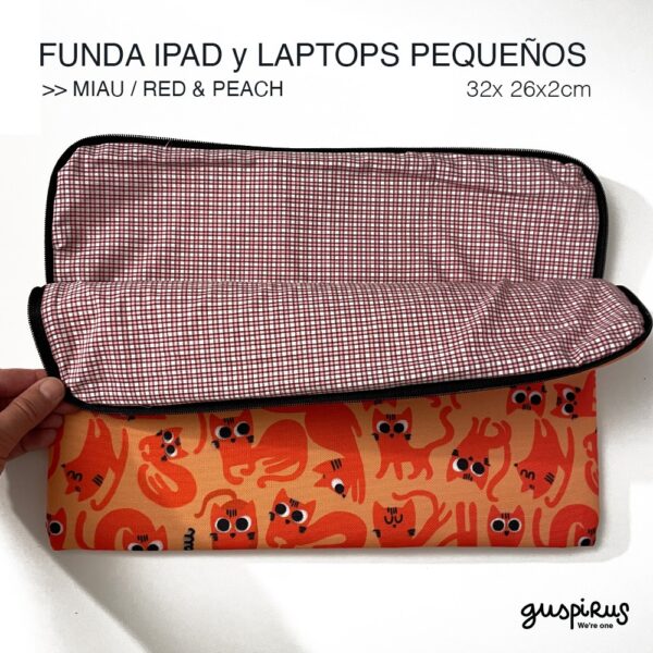 FUNDAS IPAD RED&PEACH